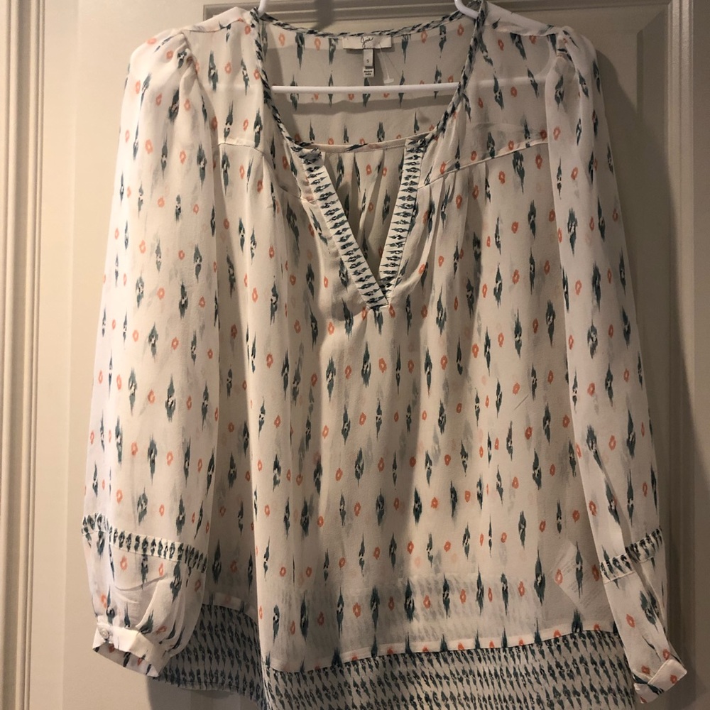 Joie silk top with slit